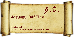 Jagyugy Délia névjegykártya